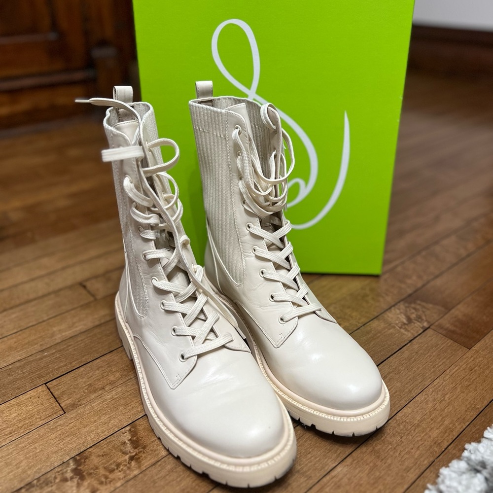 Sam Edelman Lydell Ivory Leather boot